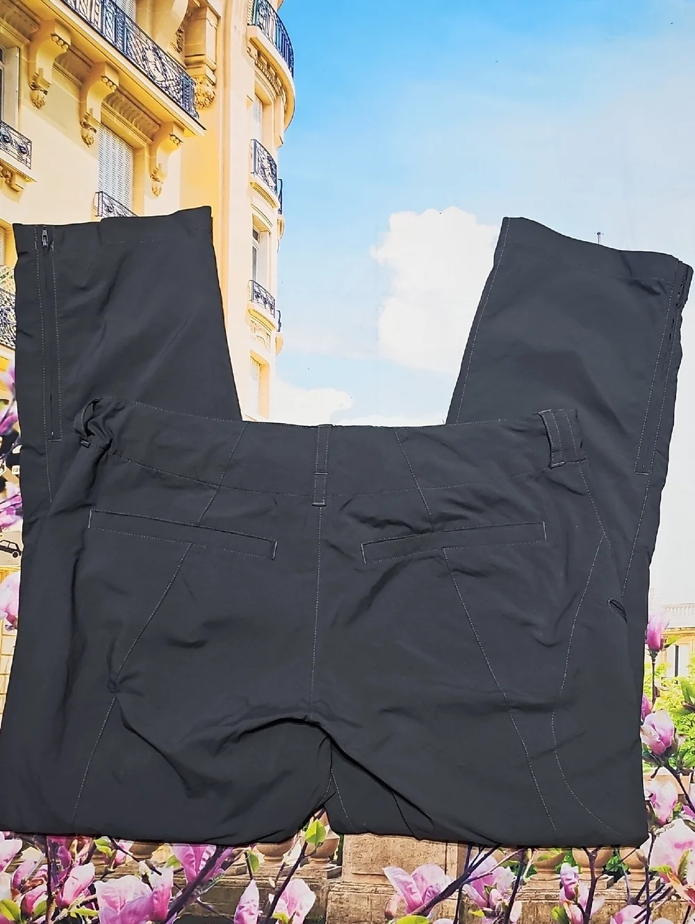 North Face Belted Convertible Pants Zippered Ankle Size 40